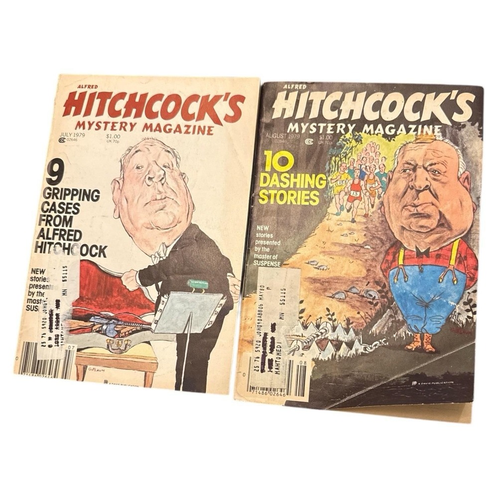 Alfred Hitchcocks Mystery Magazine 1979 Lot Of 2 July August Vintage Collectible